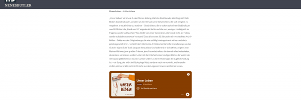 Titelbild Review zu "Unser Leben"